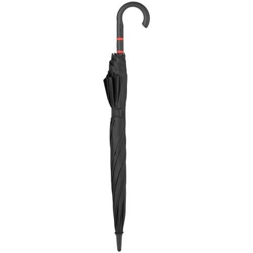 Зонт-трость с цветными спицами Color Style, красный с черной ручкой фото 7