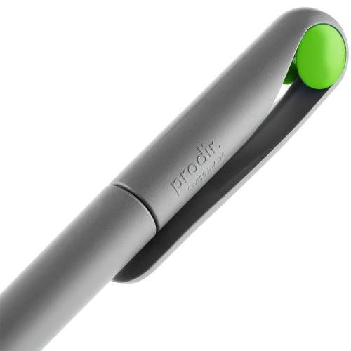 Ручка шариковая Prodir DS1 TMM Dot, серая с ярко-зеленым фото 7