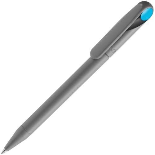 Ручка шариковая Prodir DS1 TMM Dot, серая с голубым фото 2
