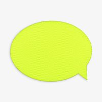 Наклейка тканевая Lunga Bubble, M, желтый неон