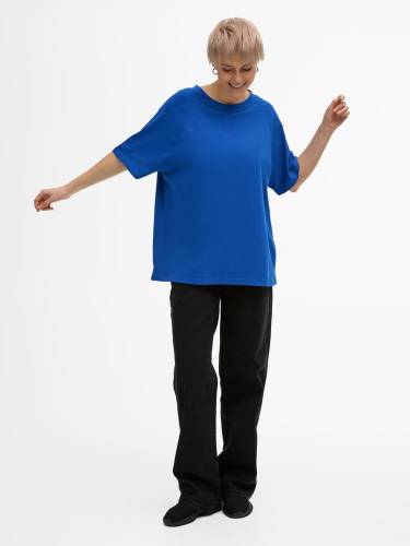 Футболка унисекс оверсайз T2, синяя фото 10