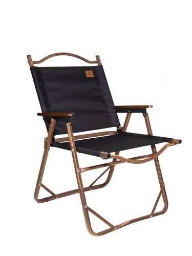 Стул MW02 складной, черный, темное дерево фото 2