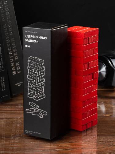 Игра «Деревянная башня мини», красная фото 7