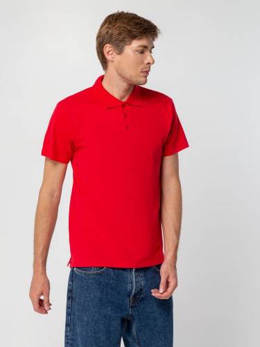 Рубашка поло мужская Spring 210, красная фото 6