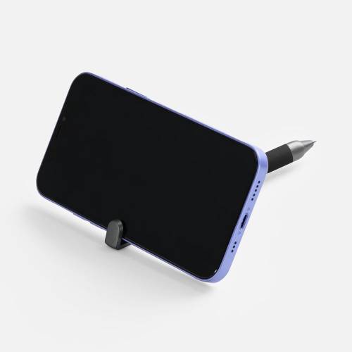 Ручка шариковая Standic с подставкой для телефона, черная фото 6