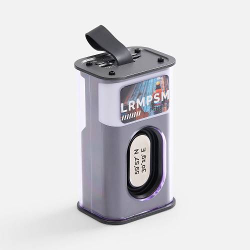 Bluetooth-колонка с подсветкой Groove, серая фото 12