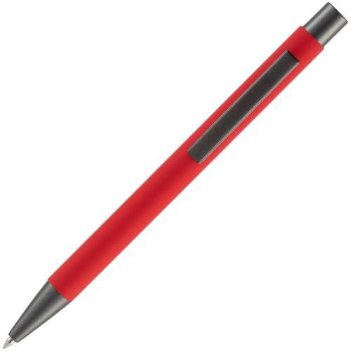 Ручка шариковая Atento Soft Touch, красная фото 4