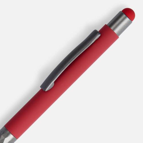Ручка шариковая Digit Soft Touch со стилусом, красная фото 4 Ручка шариковая Digit Soft Touch со стилусом, красная фото 4