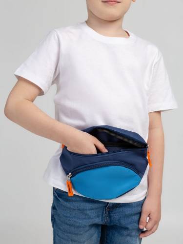 Поясная сумка детская Kiddo, синяя с голубым фото 7