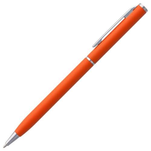 Ручка шариковая Hotel Chrome, ver.2, матовая оранжевая фото 4