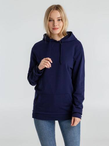 Толстовка с капюшоном унисекс Hoodie, темно-синяя фото 7