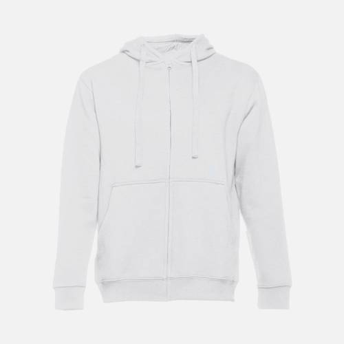 Толстовка мужская на молнии с капюшоном Amsterdam, белая фото 2