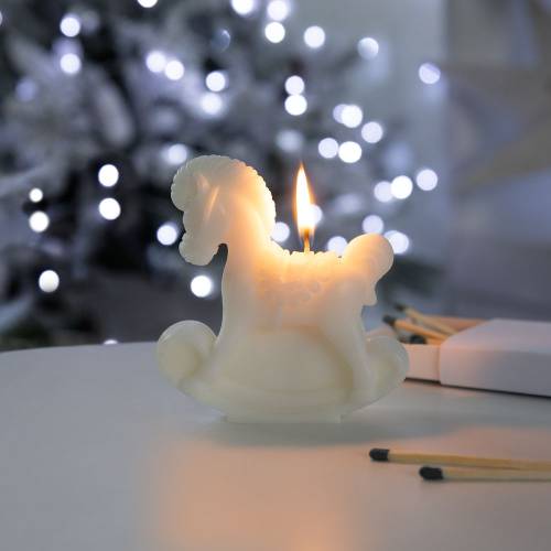 Свеча фигурная «Лошадка-качалка», белая фото 6 Свеча фигурная «Лошадка-качалка», белая фото 6