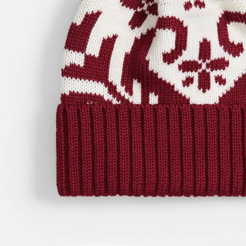 Шапка Wintertude, красная с белым фото 3