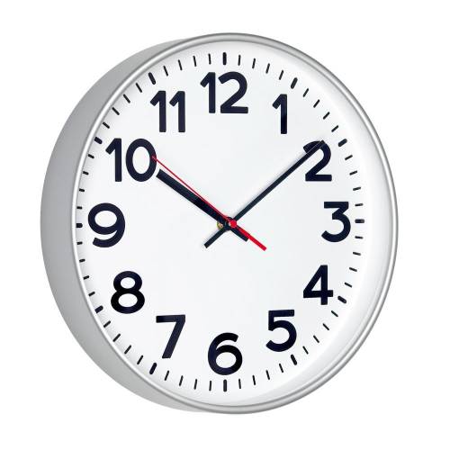 Часы настенные ChronoTop, серебристые фото 3