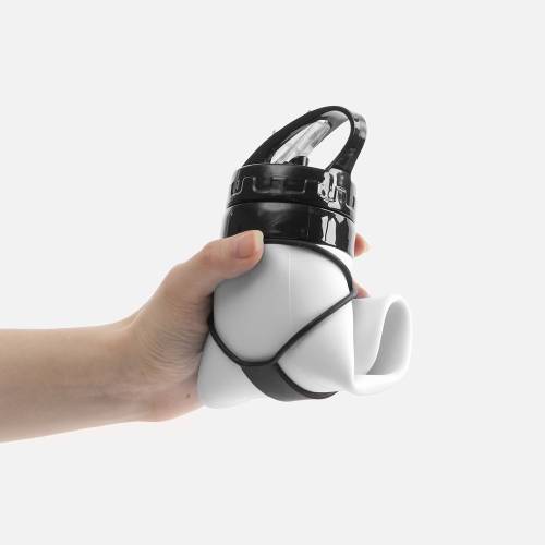 Складная бутылка для воды Langfossen, белая фото 8 Складная бутылка для воды Langfossen, белая фото 8