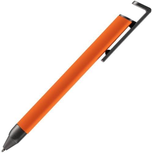 Ручка шариковая Standic с подставкой для телефона, оранжевая фото 4