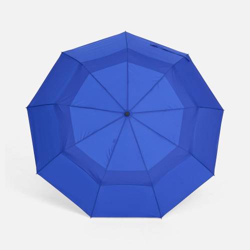 Складной зонт Dome Double с двойным куполом, синий фото 3