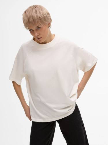 Футболка унисекс оверсайз T2, молочно-белая фото 8
