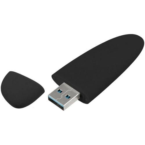 Флешка Pebble, черная, USB 3.0, 16 Гб фото 3