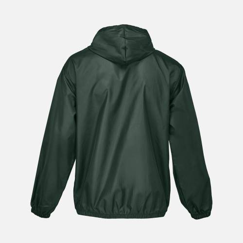 Ветровка унисекс Shield, темно-зеленая фото 3