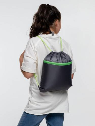 Детский рюкзак Novice, серый с зеленым фото 7