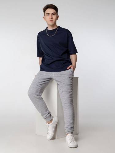 Футболка оверсайз мужская Boxy Men, синяя (джинс) фото 8