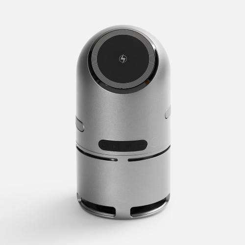 Bluetooth-колонка с беспроводной зарядкой Droid, серая фото 4