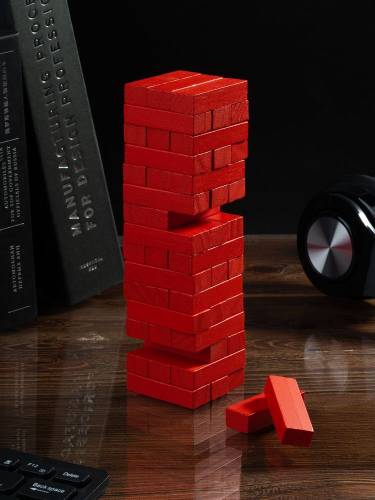 Игра «Деревянная башня мини», красная фото 4