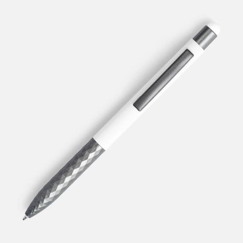 Ручка шариковая Digit Soft Touch со стилусом, белая фото 3