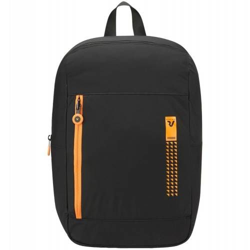 Складной рюкзак Compact Neon, черный с оранжевым фото 3