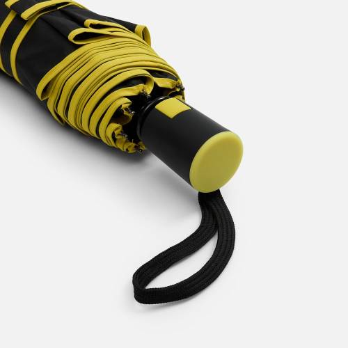 Зонт складной Edgeline, желтый фото 7