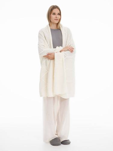 Плед Curve Verve, молочно-белый фото 6 Плед Curve Verve, молочно-белый фото 6