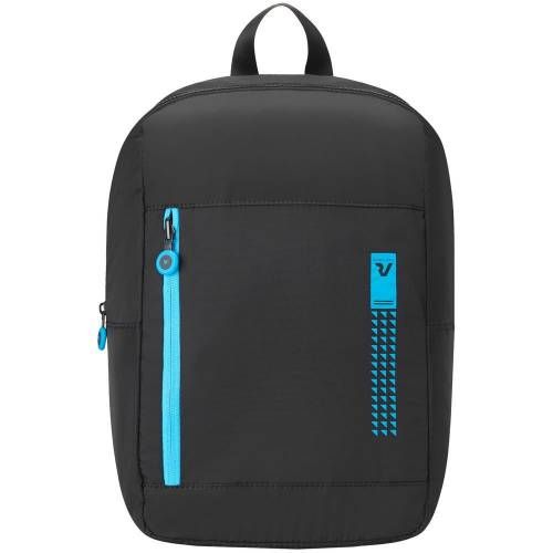 Складной рюкзак Compact Neon, черный с голубым фото 3