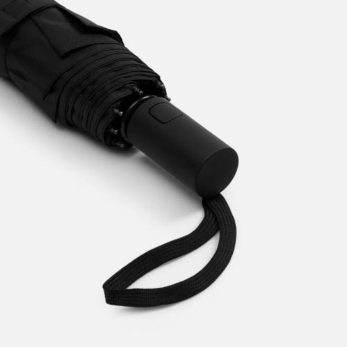 Зонт складной Cloudex, черный фото 7