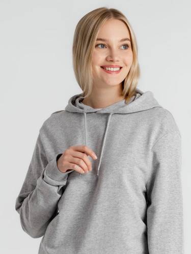 Толстовка с капюшоном унисекс Hoodie, серый меланж фото 14