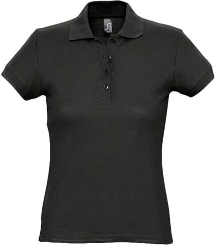 Рубашка поло женская Passion 170, черная фото 2