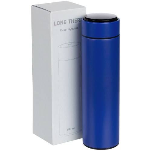 Смарт-бутылка с заменяемой батарейкой Long Therm, синяя фото 9