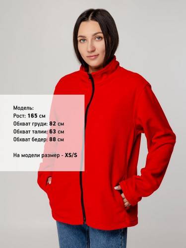 Куртка флисовая унисекс Manakin, красная фото 9