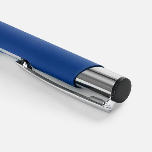 Ручка шариковая Keskus Soft Touch, ярко-синяя фото 4