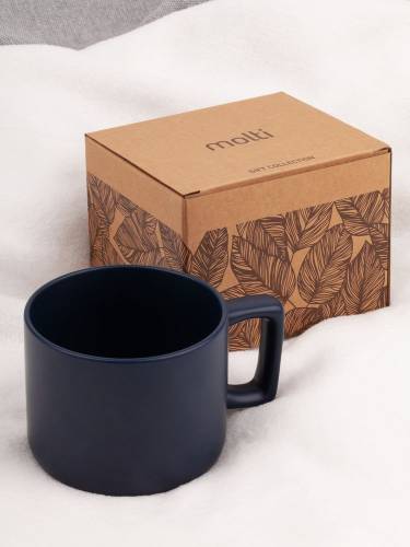 Чашка Jumbo в коробке матовая, темно-синяя фото 5