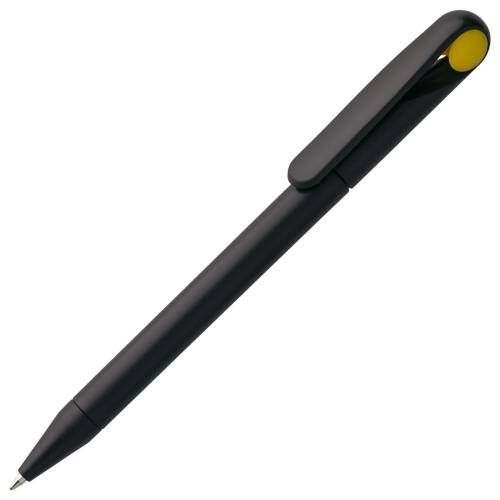 Ручка шариковая Prodir DS1 TMM Dot, черная с желтым фото 2