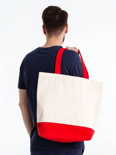 Холщовая сумка Shopaholic, красная фото 7
