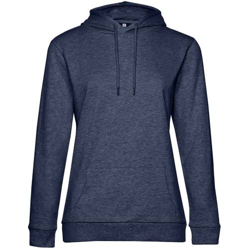 Толстовка с капюшоном женская Hoodie, синий меланж фото 2