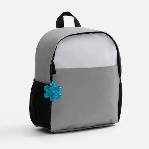 Пешеходный светоотражатель с цепочкой «Снежинка», синий фото 3