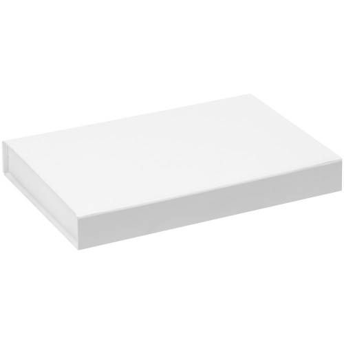 Коробка Silk с ложементом под ежедневник 13x21 см, флешку и ручку, белая фото 2