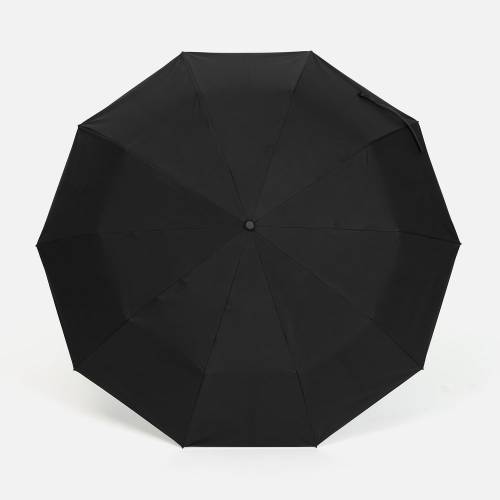 Зонт обратного сложения inLoop с ручкой-карабином, черный фото 3