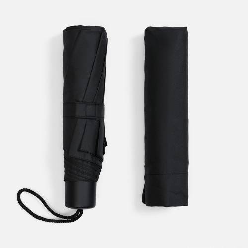 Зонт складной Light, черный фото 6