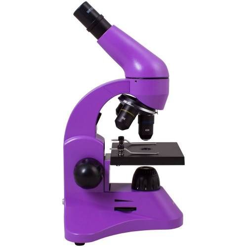 Монокулярный микроскоп Rainbow 50L с набором для опытов, фиолетовый фото 4