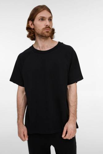 Футболка унисекс оверсайз T2, черная Футболка унисекс оверсайз T2, черная